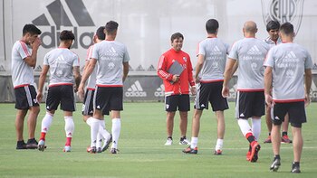 Marcelo Gallardo en el entrenamiento