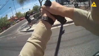 Los policías estuvieron algunos minutos