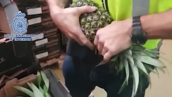 Un policía toma una de