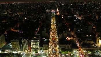 La marcha duró hasta la