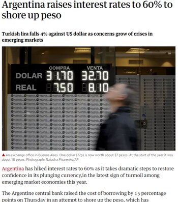 El caso argentino, en The