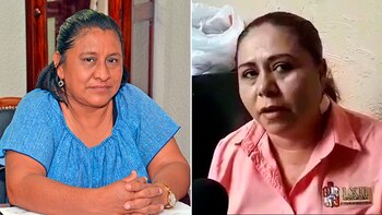 La diputada Candelaria Pérez (izquierda)