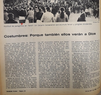 Primera nota publicada por Soriano en “Primera Plana”