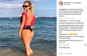 El posteo de la modelo