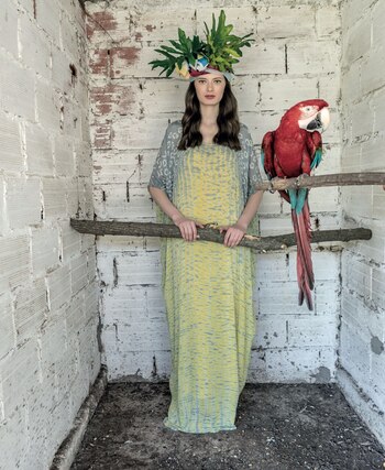 Túnica tie-dye en gasa devoré