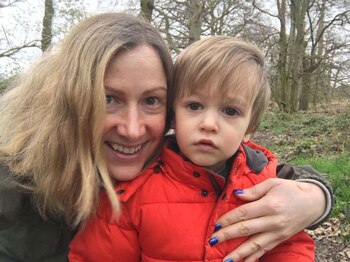 Rachael Bland y su hijo