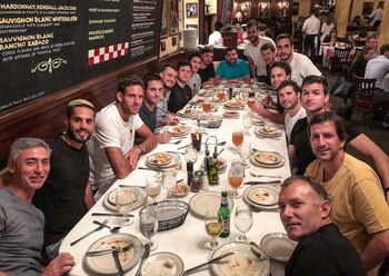 En la cena que compartieron