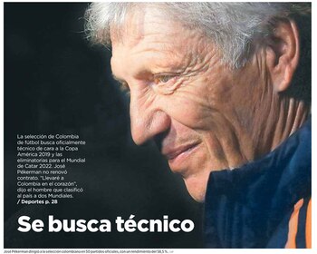 El Espectador puso a Pekerman en portada luego de su salida