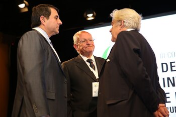 Los ex presidentes Federico Franco