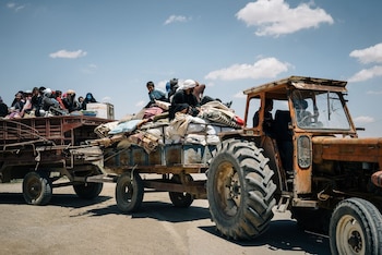 Los civiles desplazados por los
