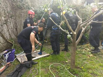 El pozo, ubicado en el