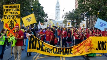 Protestas para sensibilizar contra el cambio climático. (AFP)