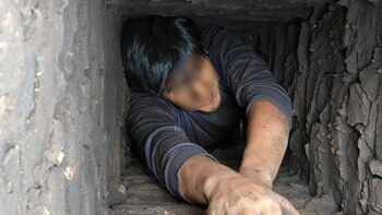 El ladrón quedó atrapado en