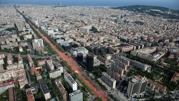La manifestación ocupó varias cuadras