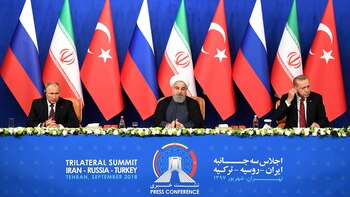 Putin, Rohani y Erdogan (Reuters)