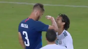 Durante el encuentro amistoso con