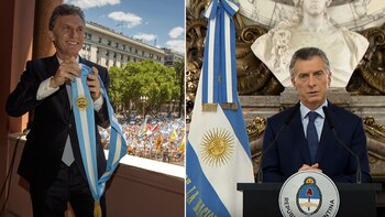 Macri radiante cuando asumió en