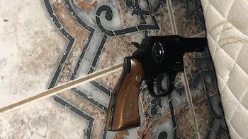 El arma supuestamente empleada por Horacio S.M. para agredir al policía