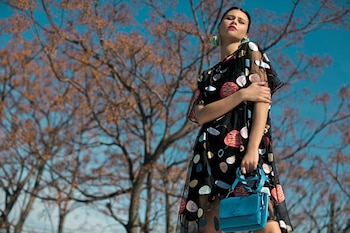 Vestido de tul con lunares