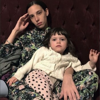 Con su hija, Eloísa (3),