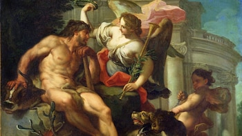 Hércules coronado por la fama,