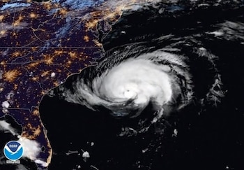 El huracán visto desde el