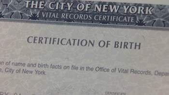 Certificado de nacimiento de la