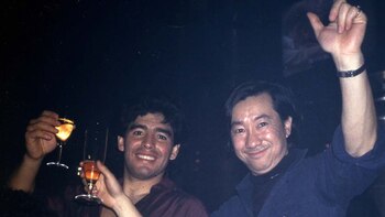 Maradona y el fotógrafo japonés