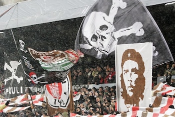 La hinchada del St.Pauli, en