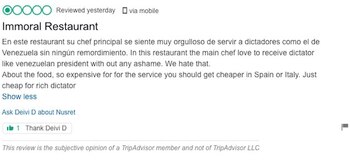 La gente está dejando reseñas