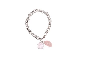 Pulsera de acero con dijes