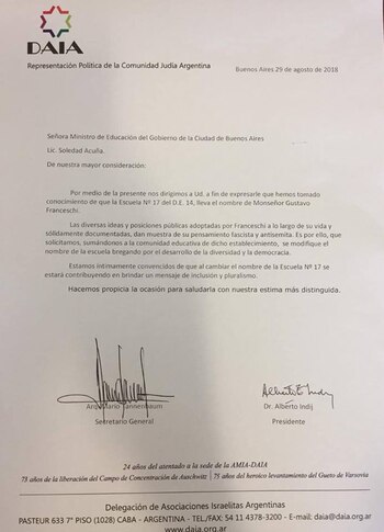 La DAIA también realizó un