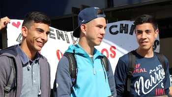 Los despidieron en el aeropuerto