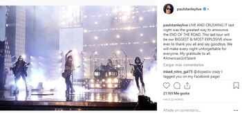 Paul Stanley posteó un mensaje