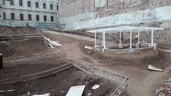 Vista de la cisterna de