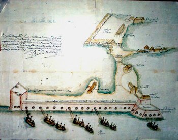 El desembarco de piratas ingleses