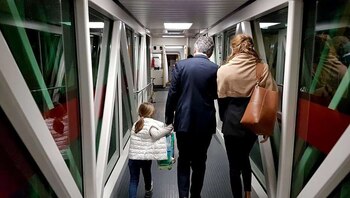 Mauricio Macri, su esposa y Antonia, la hija de ambos