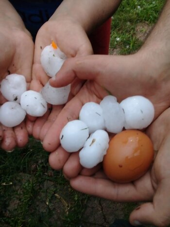El granizo en Montevideo comparado