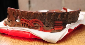 Una pieza arqueológica maya encontrada