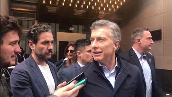 En Nueva York, Macri mantuvo