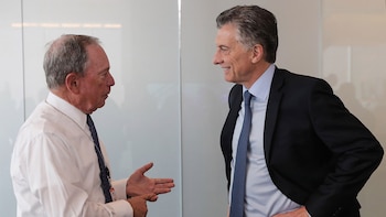 Mauricio Macri, este lunes, durante