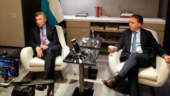 El presidente Macri, junto al