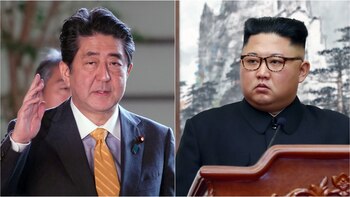 Shinzo Abe y Kim Jong-un.