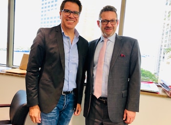 Socol junto a Alan Rivera