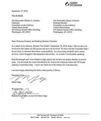 La carta escrita por Mark