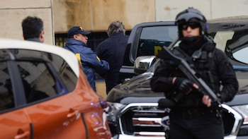 Barreiro, de espaldas, el viernes,