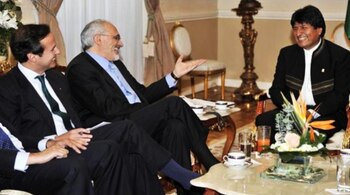 Los ex presidentes Jorge Quiroga