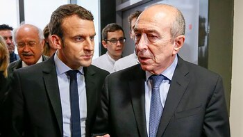 Emmanuel Macron y Gérard Collomb