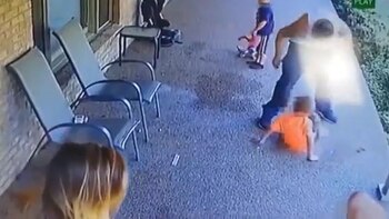 El niño terminó lastimado