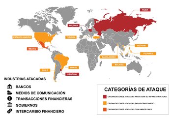 El mapa de los ataques